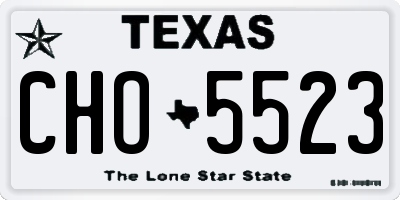TX license plate CHO5523