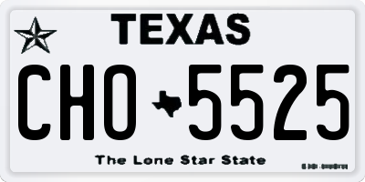 TX license plate CHO5525