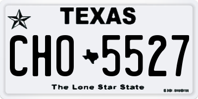 TX license plate CHO5527