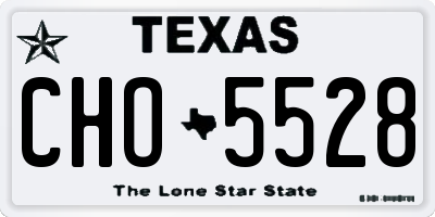 TX license plate CHO5528