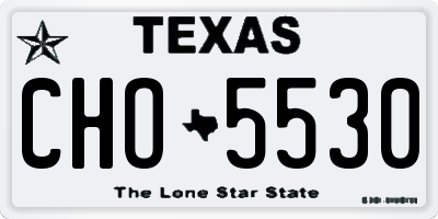 TX license plate CHO5530