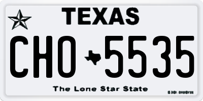 TX license plate CHO5535
