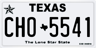 TX license plate CHO5541