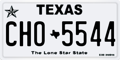 TX license plate CHO5544