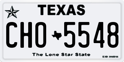 TX license plate CHO5548