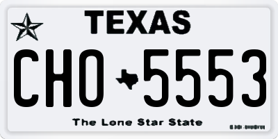 TX license plate CHO5553