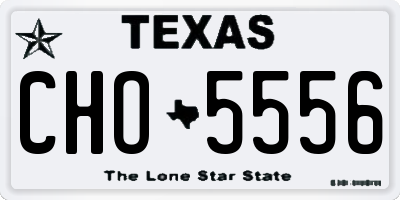 TX license plate CHO5556