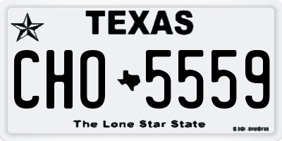 TX license plate CHO5559