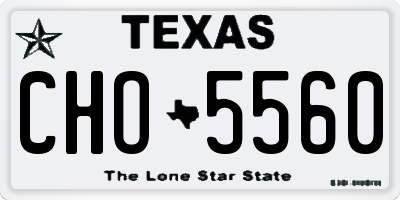 TX license plate CHO5560