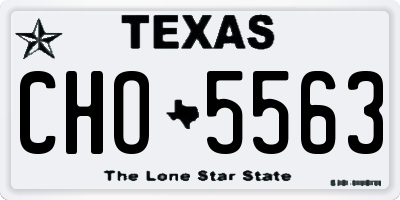 TX license plate CHO5563
