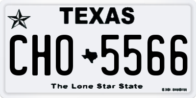TX license plate CHO5566