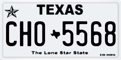 TX license plate CHO5568