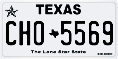 TX license plate CHO5569