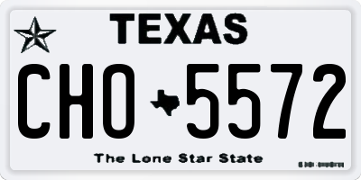 TX license plate CHO5572