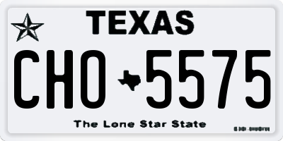 TX license plate CHO5575