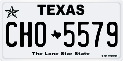 TX license plate CHO5579