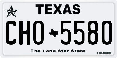 TX license plate CHO5580