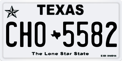 TX license plate CHO5582