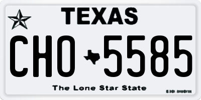 TX license plate CHO5585
