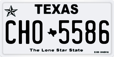 TX license plate CHO5586
