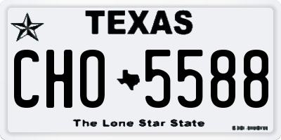TX license plate CHO5588