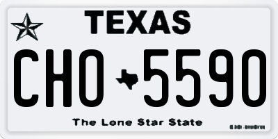 TX license plate CHO5590