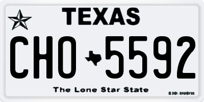 TX license plate CHO5592