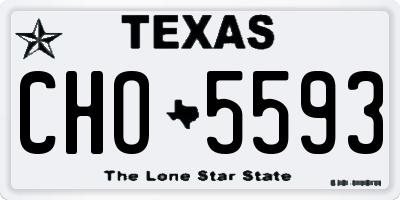 TX license plate CHO5593