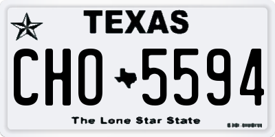 TX license plate CHO5594