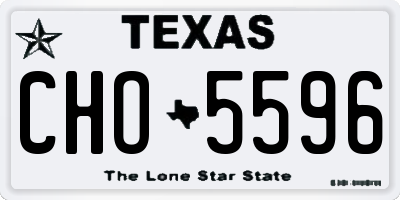 TX license plate CHO5596