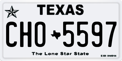 TX license plate CHO5597