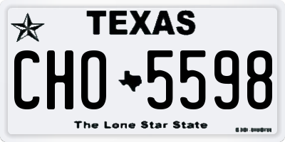 TX license plate CHO5598