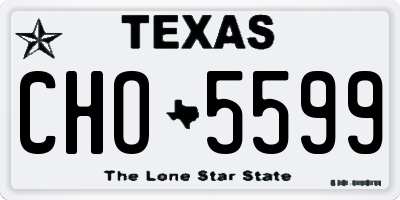 TX license plate CHO5599