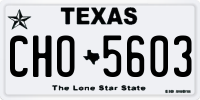 TX license plate CHO5603