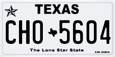 TX license plate CHO5604