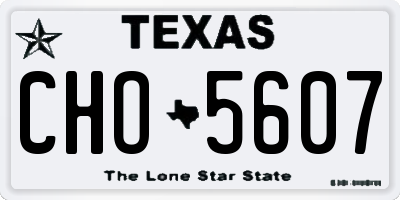 TX license plate CHO5607