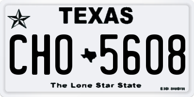 TX license plate CHO5608