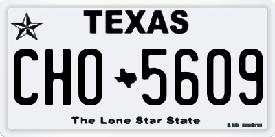 TX license plate CHO5609