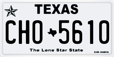 TX license plate CHO5610
