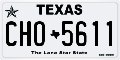 TX license plate CHO5611