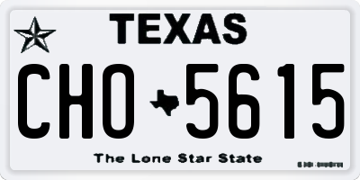 TX license plate CHO5615
