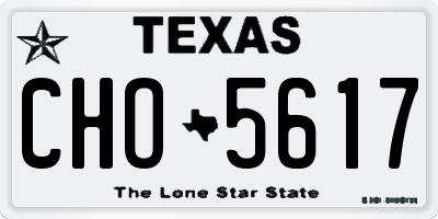 TX license plate CHO5617