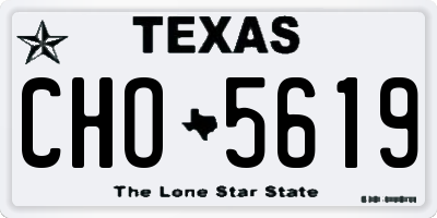 TX license plate CHO5619