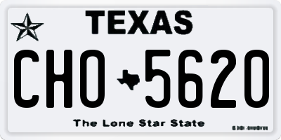 TX license plate CHO5620
