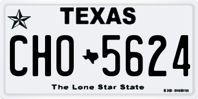 TX license plate CHO5624