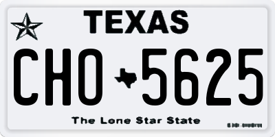 TX license plate CHO5625