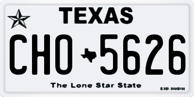 TX license plate CHO5626