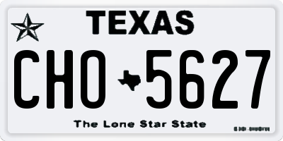 TX license plate CHO5627