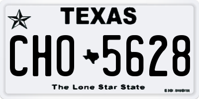 TX license plate CHO5628