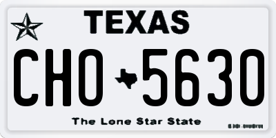TX license plate CHO5630